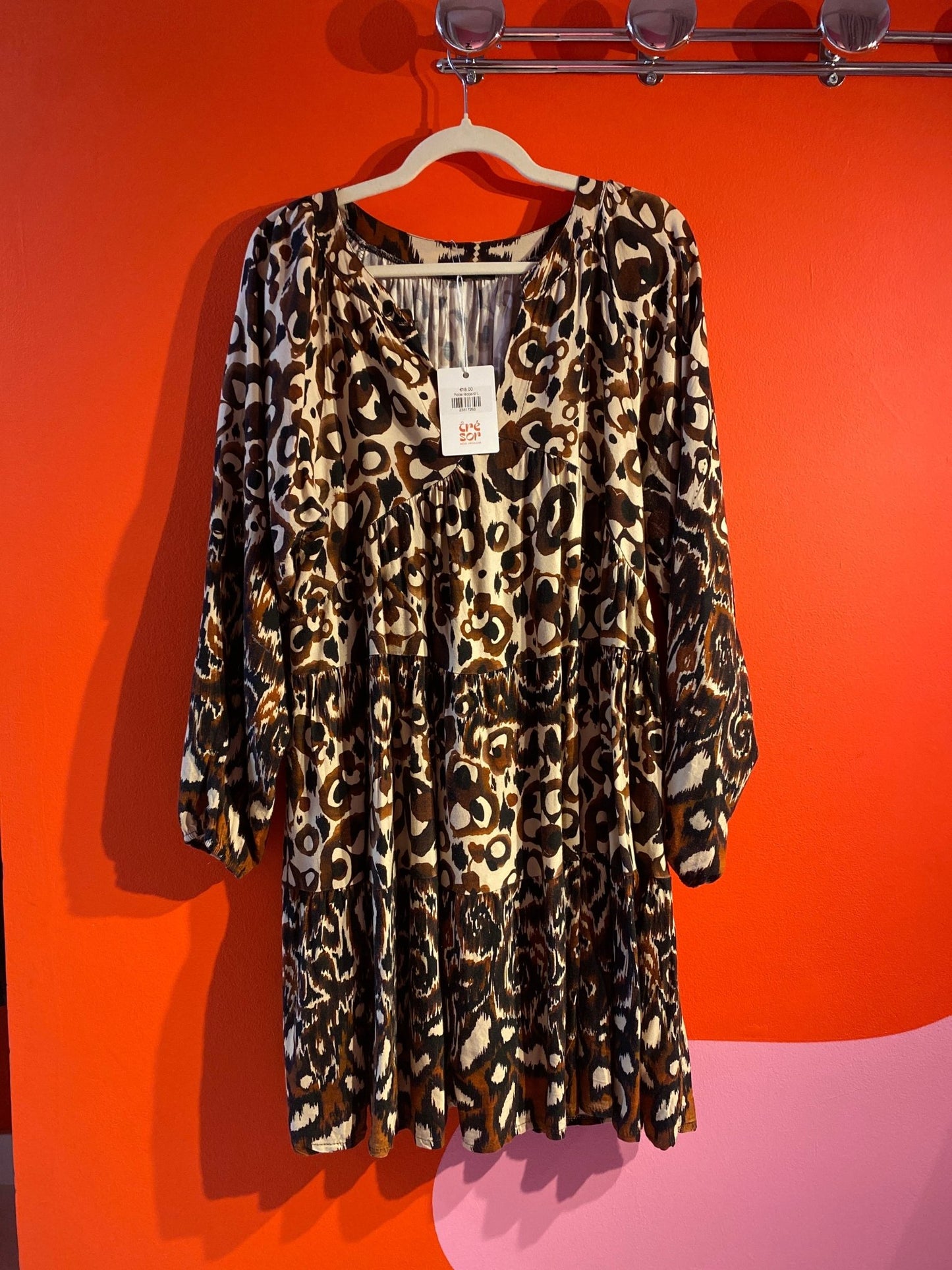 Robe léopard femme L - Trésor