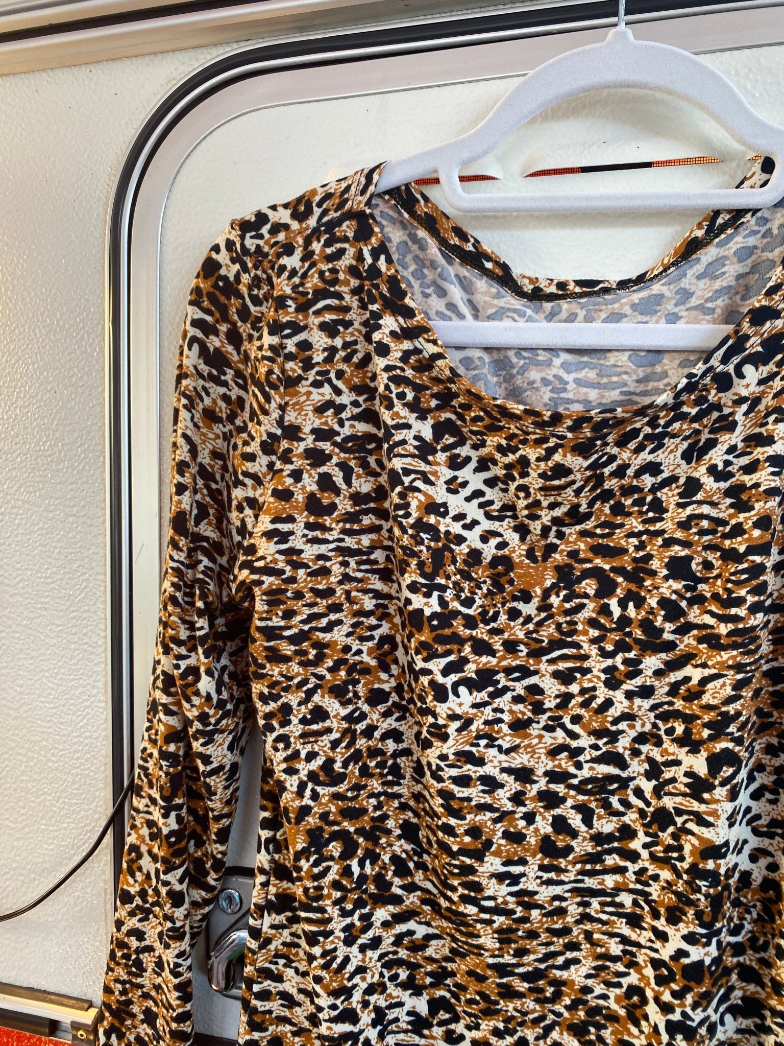 Robe longue léopard beige femme S - Trésor