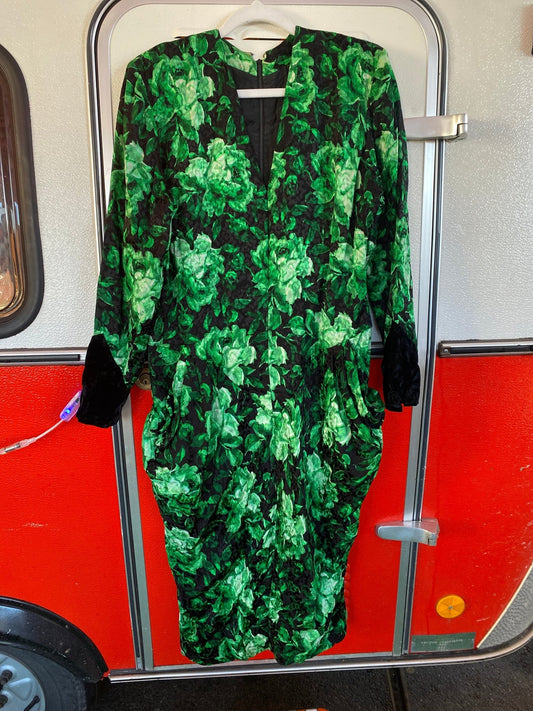 Robe longue vintage, Dior, Femme, vert et noir S - M - Trésor