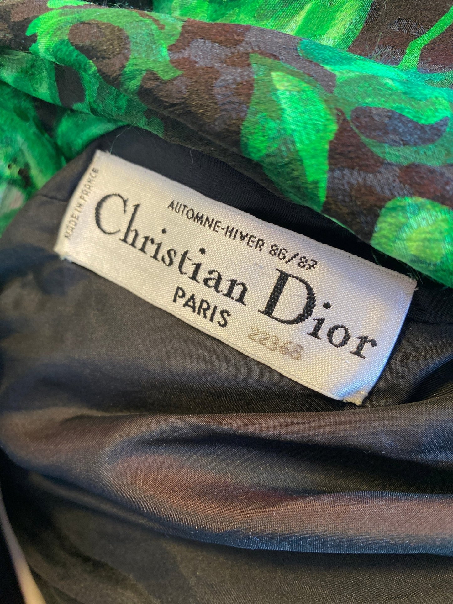 Robe longue vintage, Dior, Femme, vert et noir S - M - Trésor