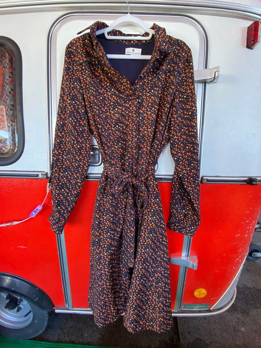 Robe mi - longue bleue et orange Freeman T.Porter femme L ￼ - Trésor