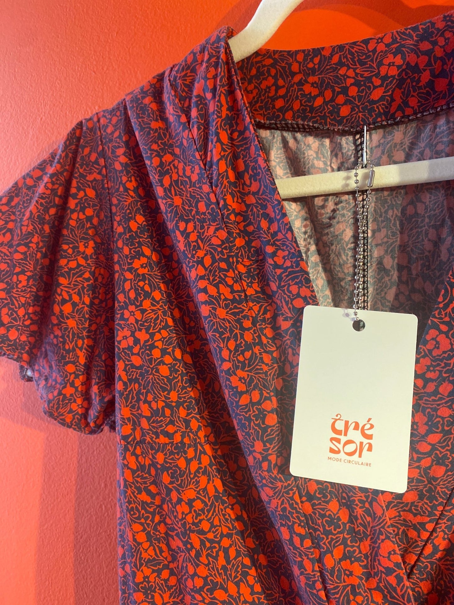 Robe rouge vintage femme S-M - Trésor