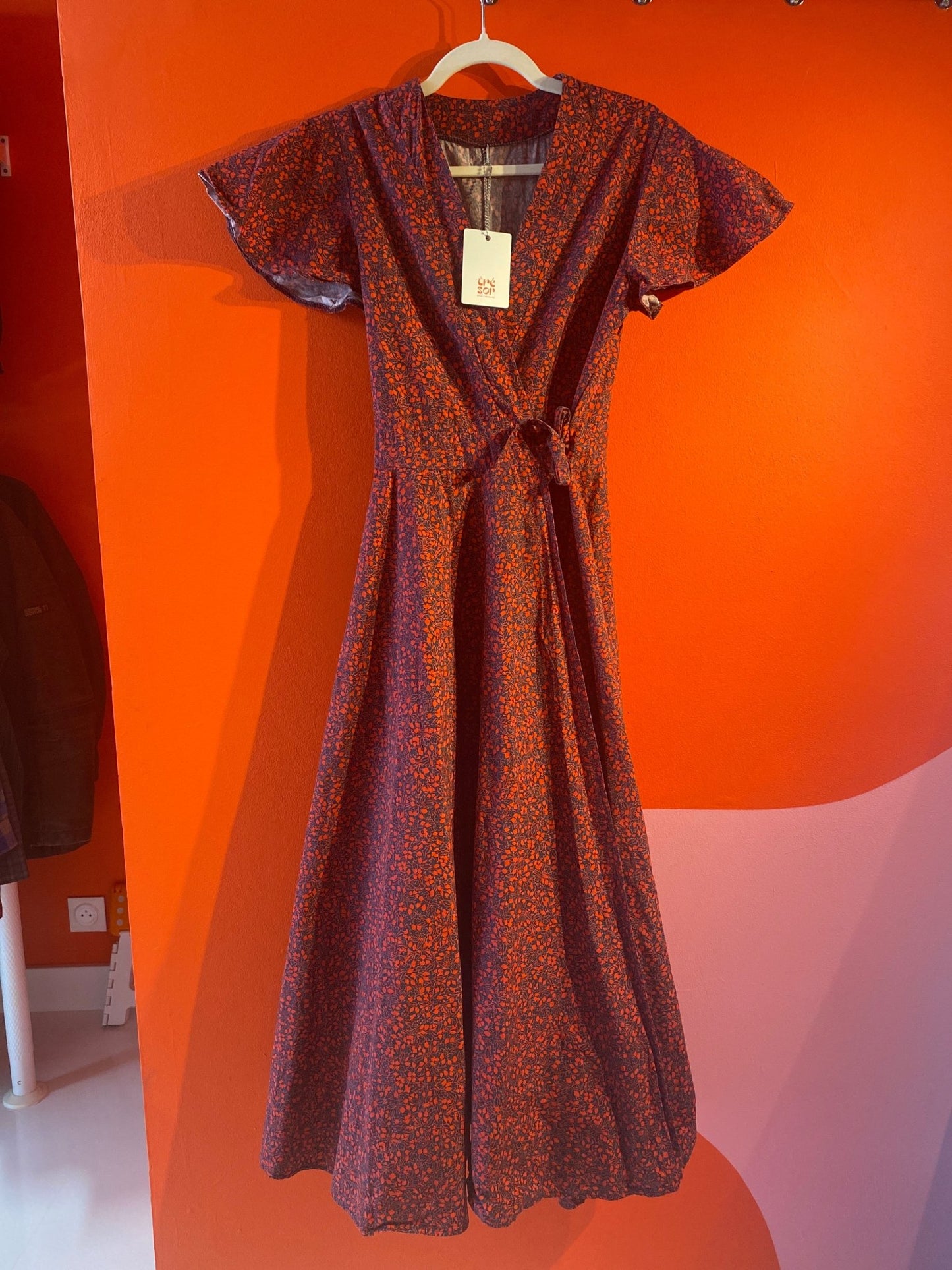 Robe rouge vintage femme S-M - Trésor