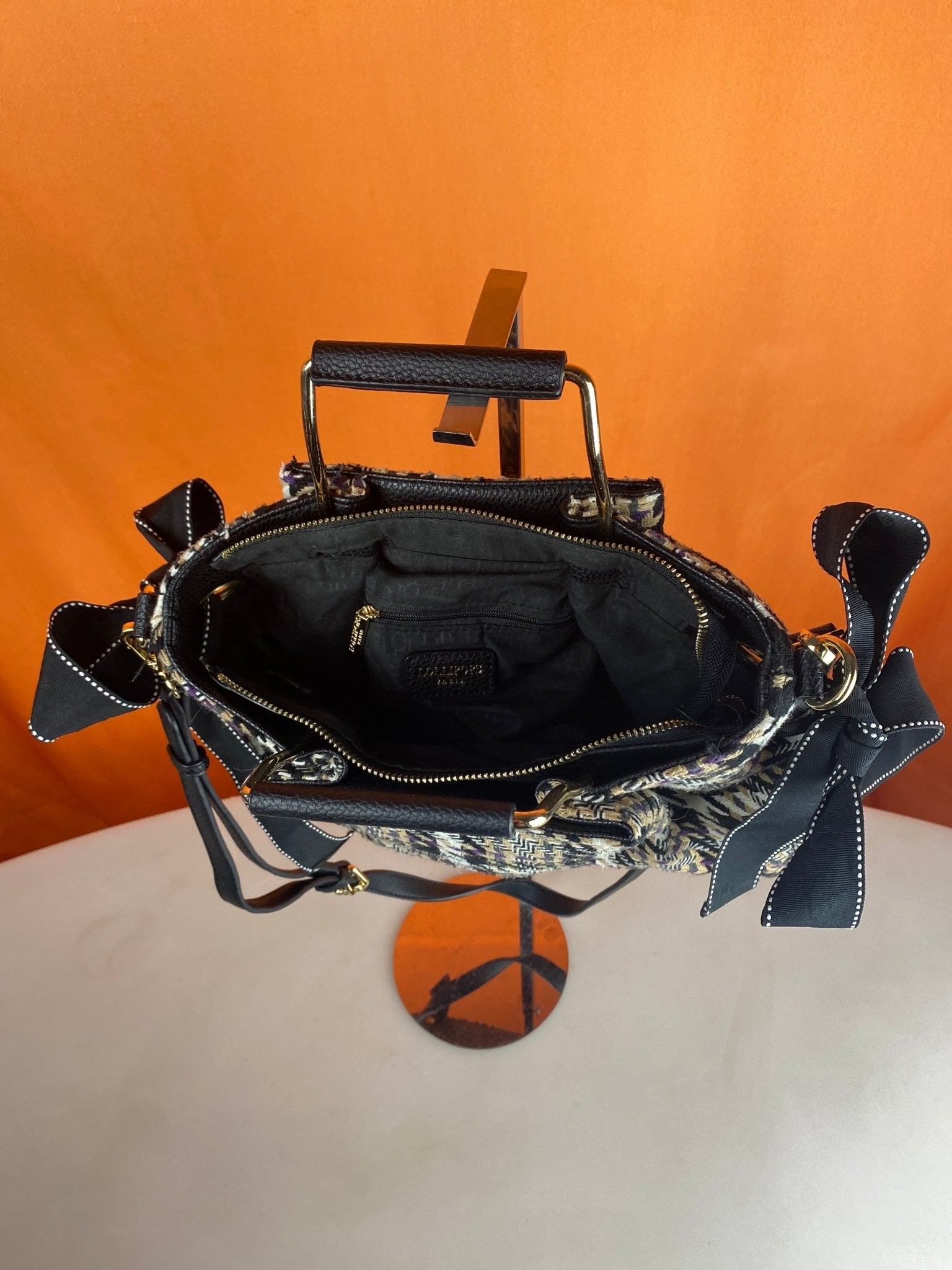 Sac à main/bandoulière Lollipops Paris noir/beige/blanc/violet femme - Trésor