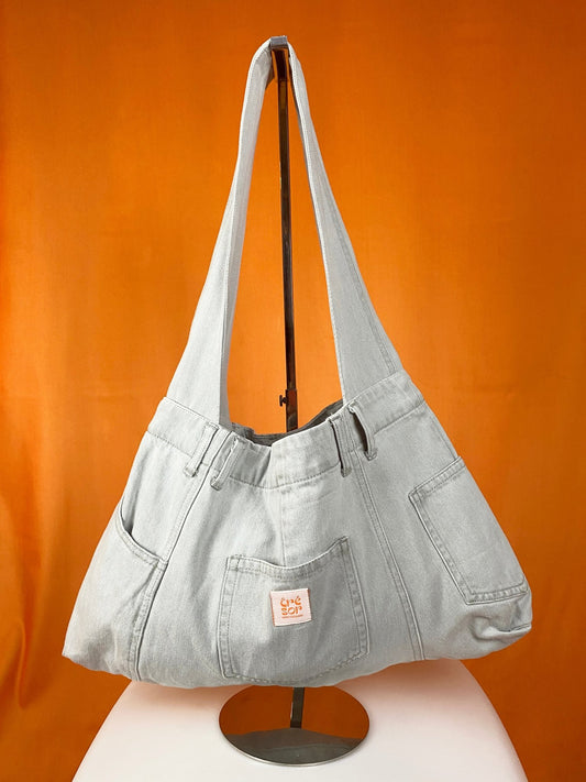Sac "Samossa" - Orfeo - gris - upcycling - Trésor
