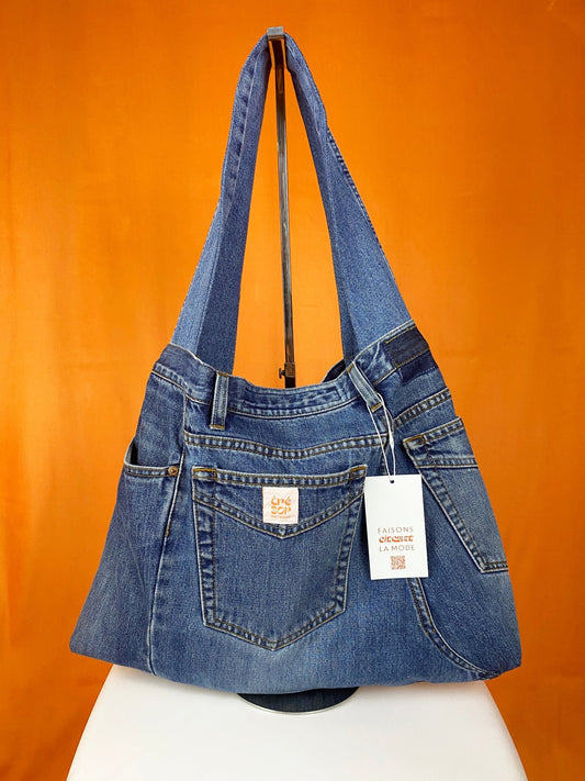 Sac "Samossa" - Volcom - jean bleu - upcycling - Trésor