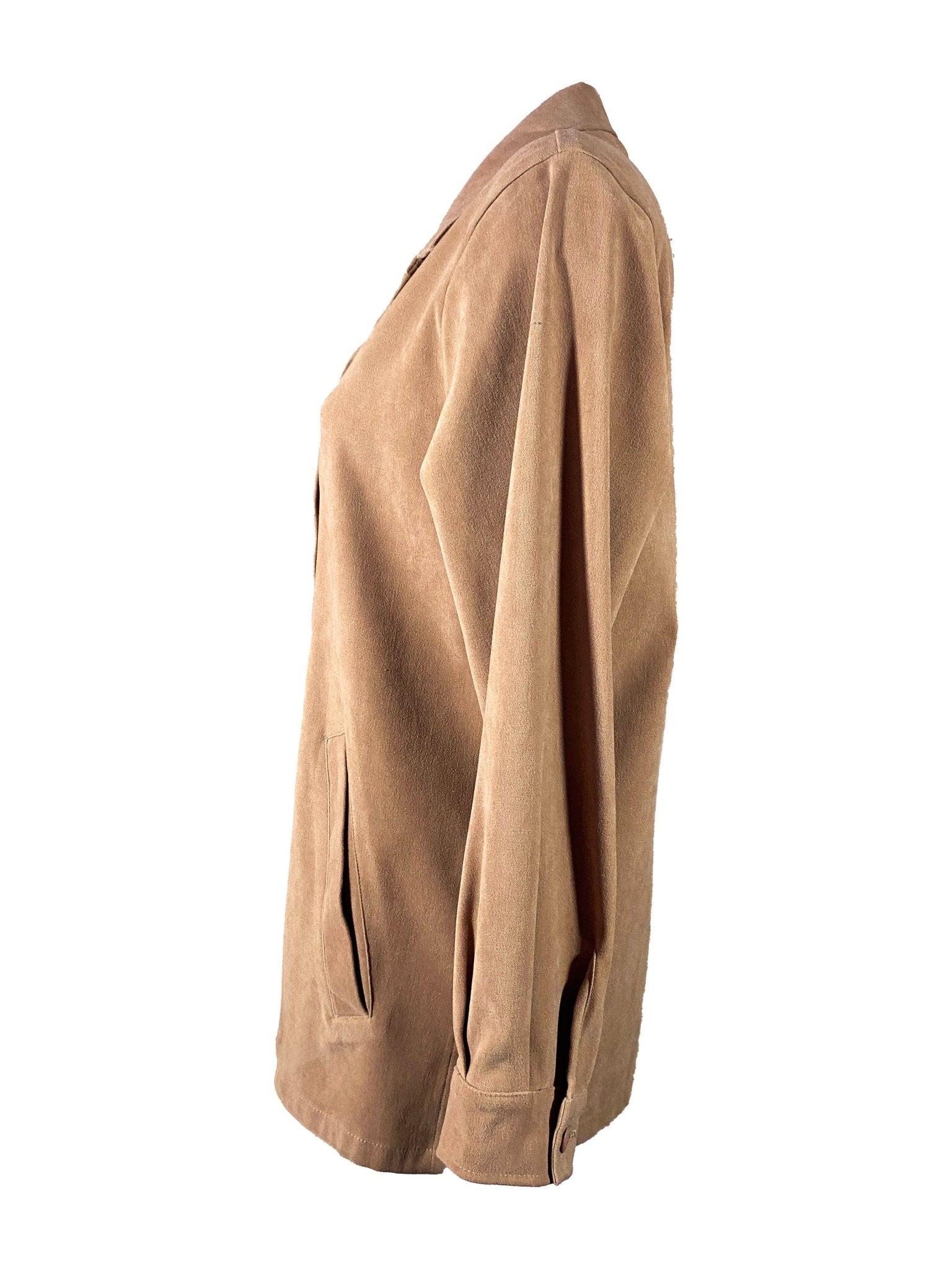 Surchemise effet daim Camel Femme L - Trésor - mode circulaire