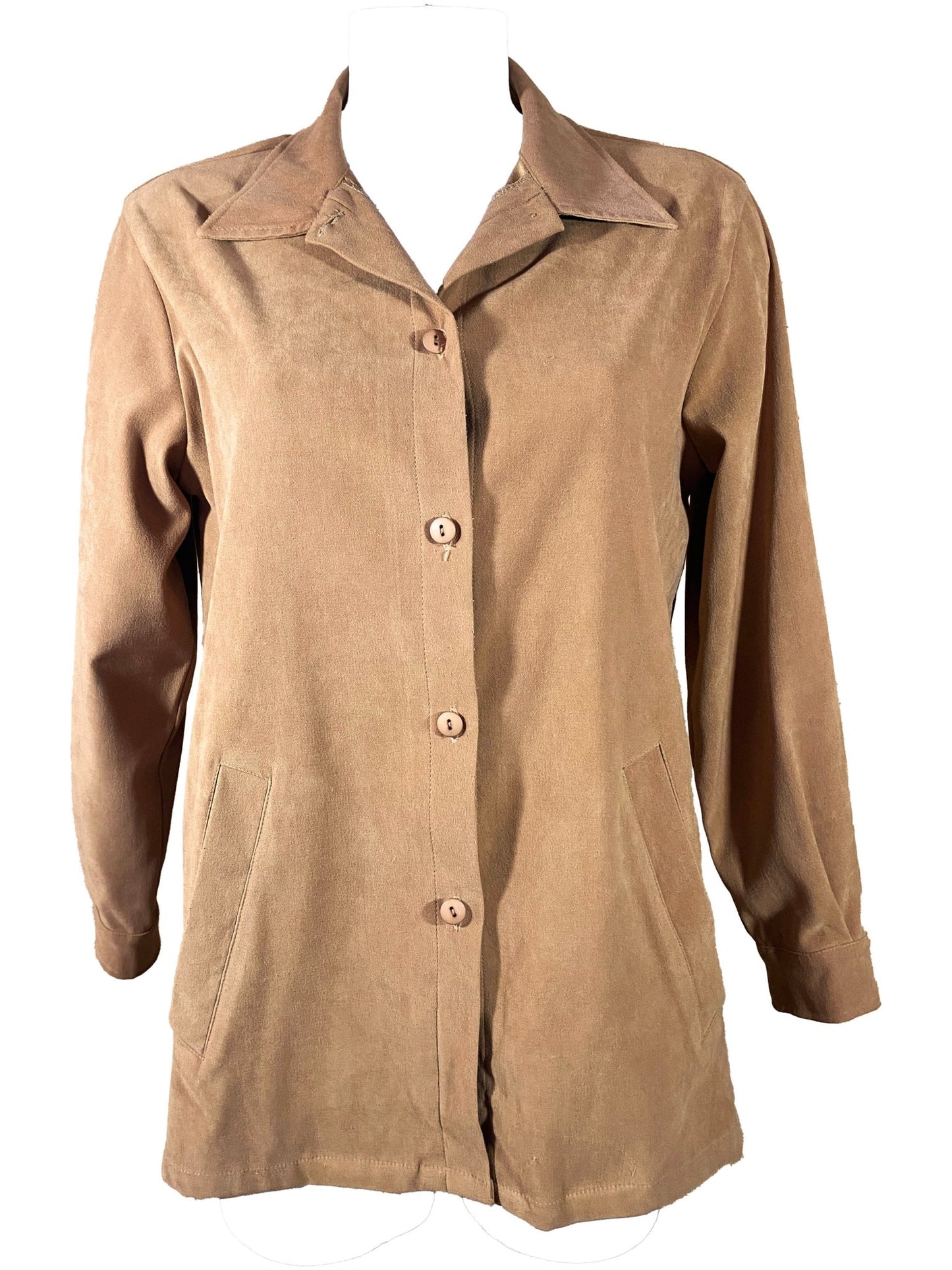 Surchemise effet daim Camel Femme L - Trésor - mode circulaire