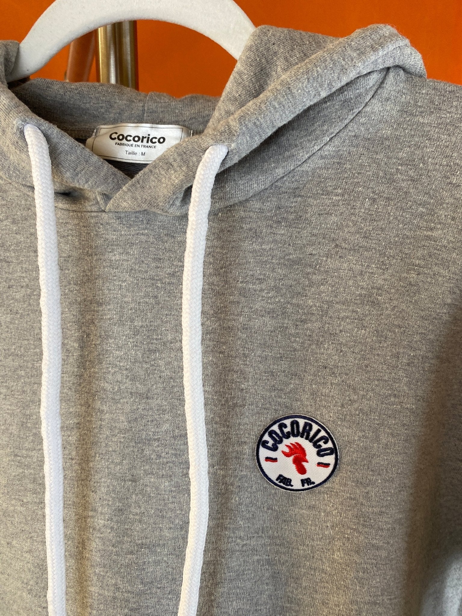 Sweat à capuche Cocorico mixte gris M - Trésor