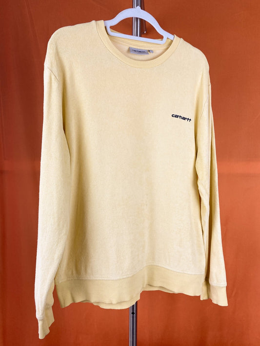 Sweat-shirt « Carhartt » jaune clair molleton homme/mixte L - Trésor