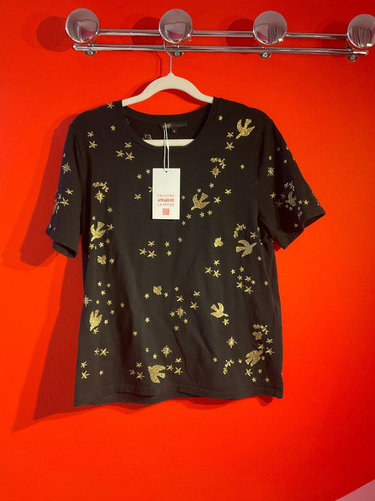 T-shirt Maje brodé femme - Trésor