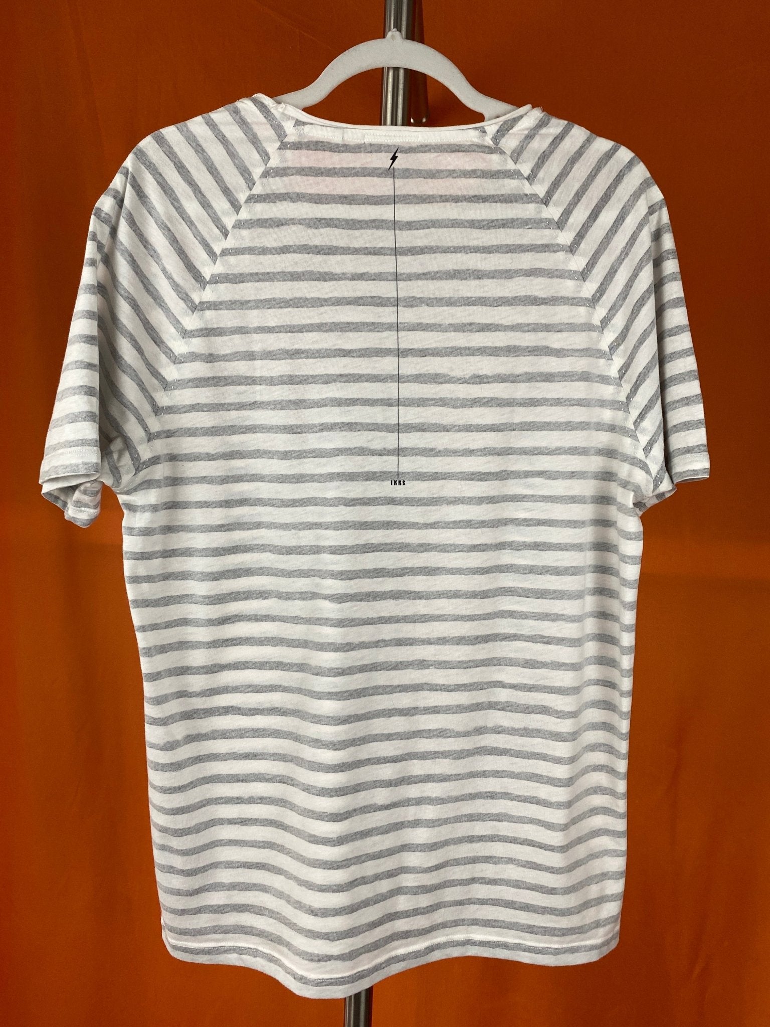 T-shirt marinière « IKKS men » gris et blanc homme L - Trésor