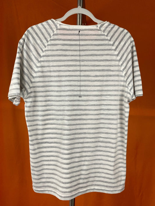 T-shirt marinière « IKKS men » gris et blanc homme L - Trésor