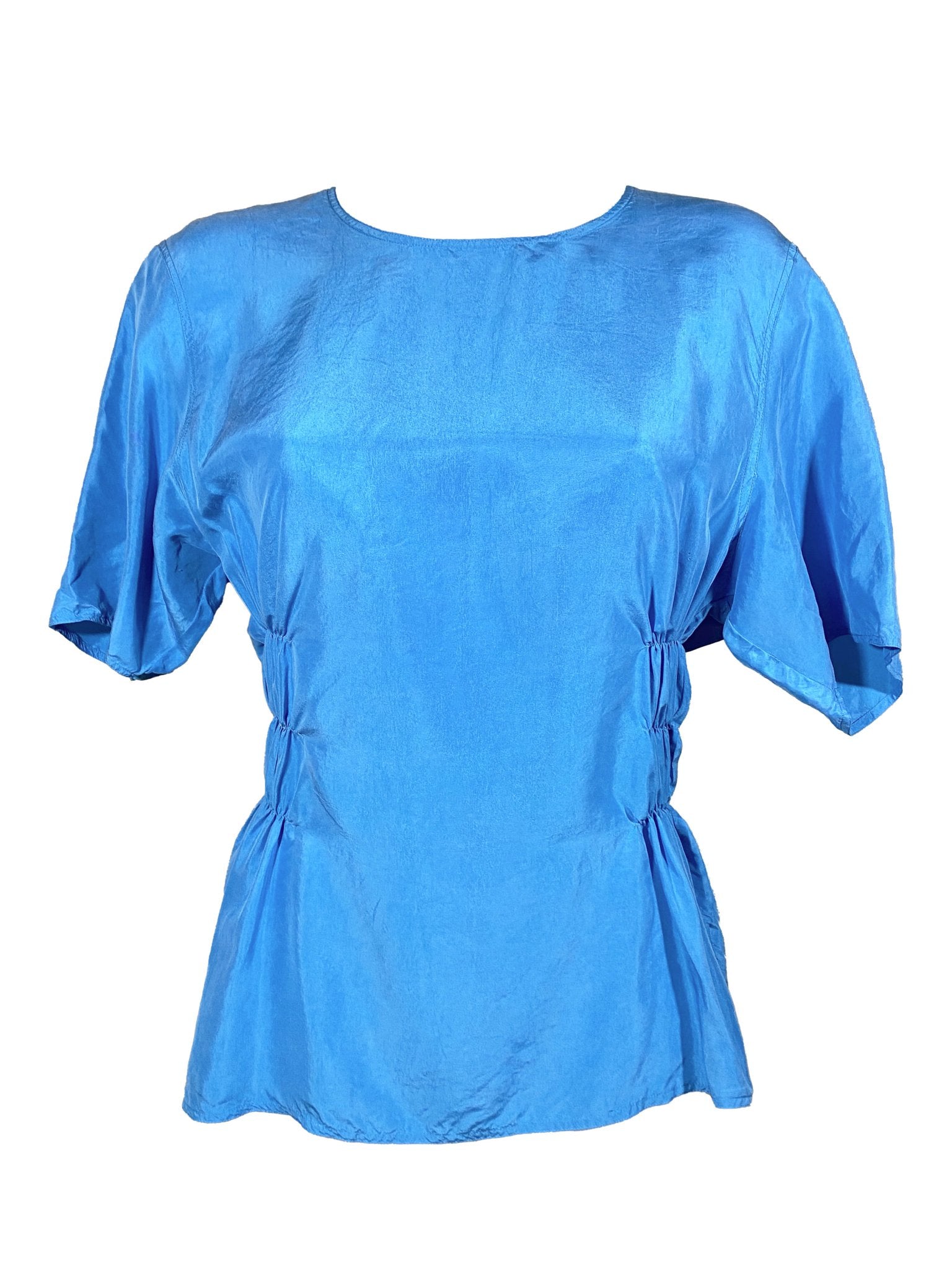 Top à smocks upcyclé Rodier Bleu Femme M - Trésor