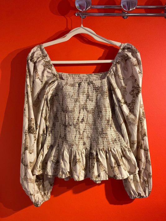 Top beige Pernilla femme M - Trésor