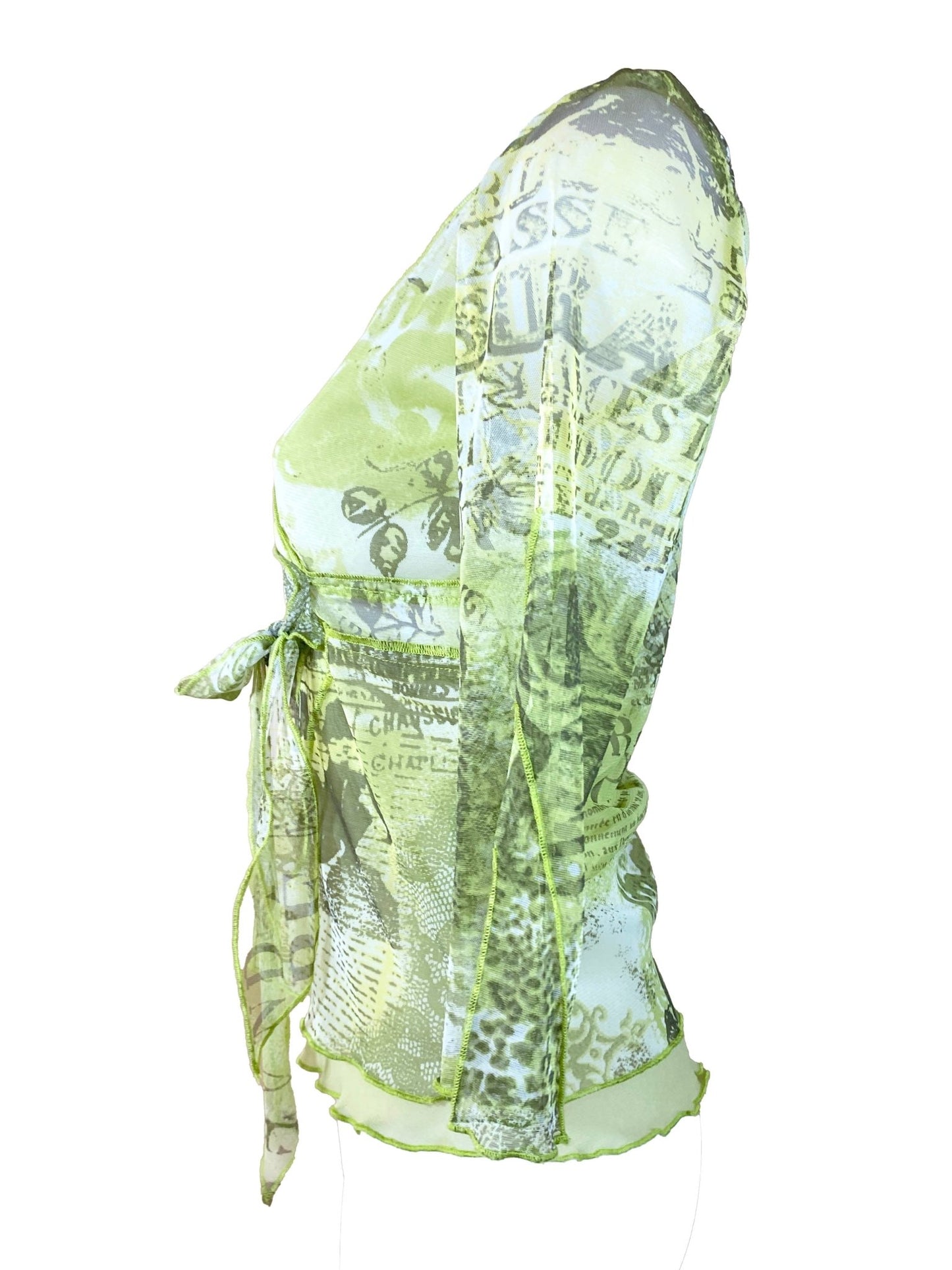 Top cache - coeur Sans marque vintage Vert Femme M - Trésor - mode circulaire