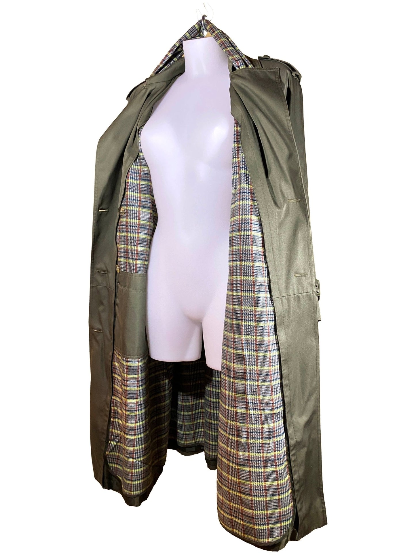 Trench - coat vintage Vert kaki Femme L - Trésor