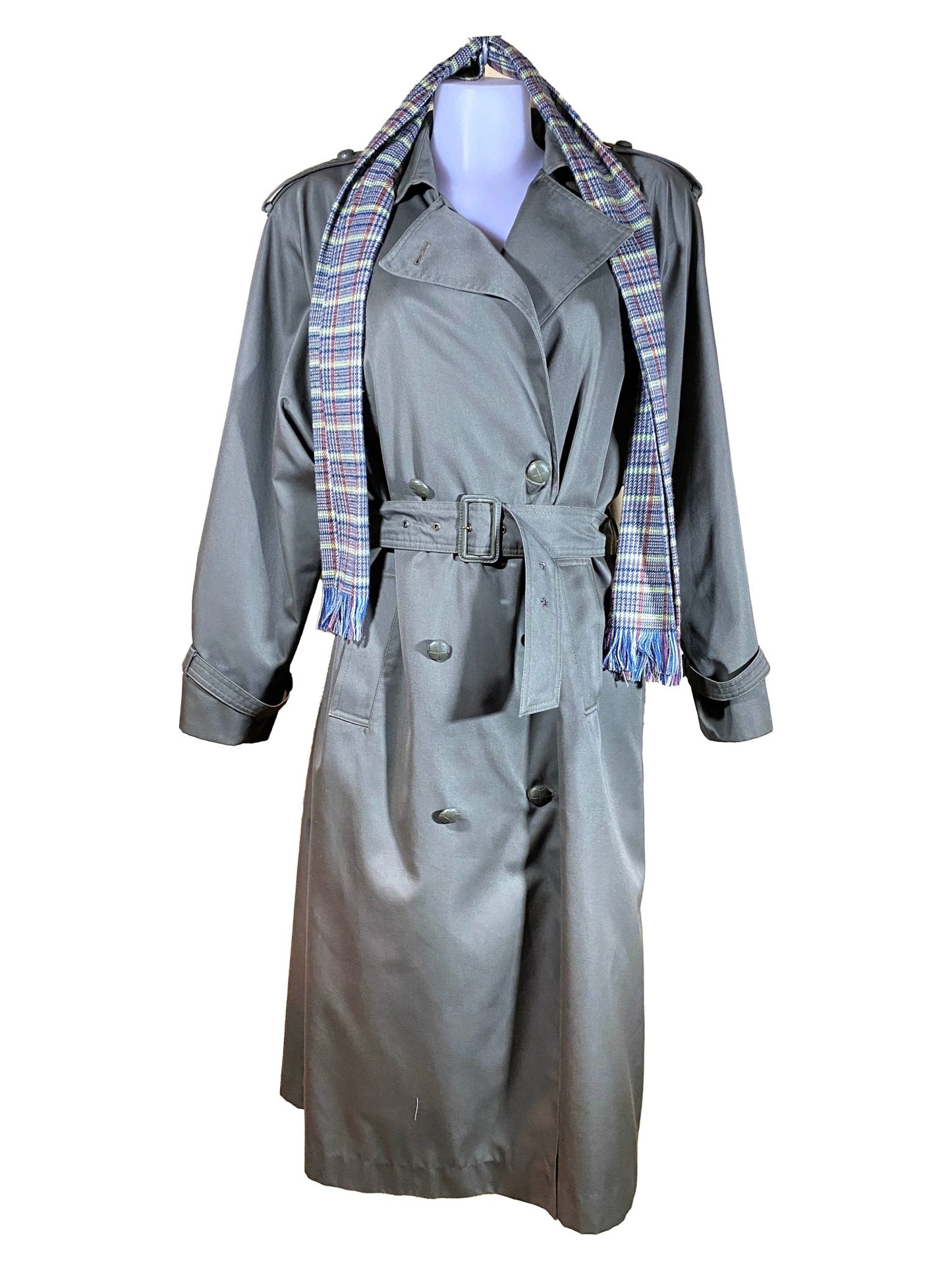 Trench - coat vintage Vert kaki Femme L - Trésor