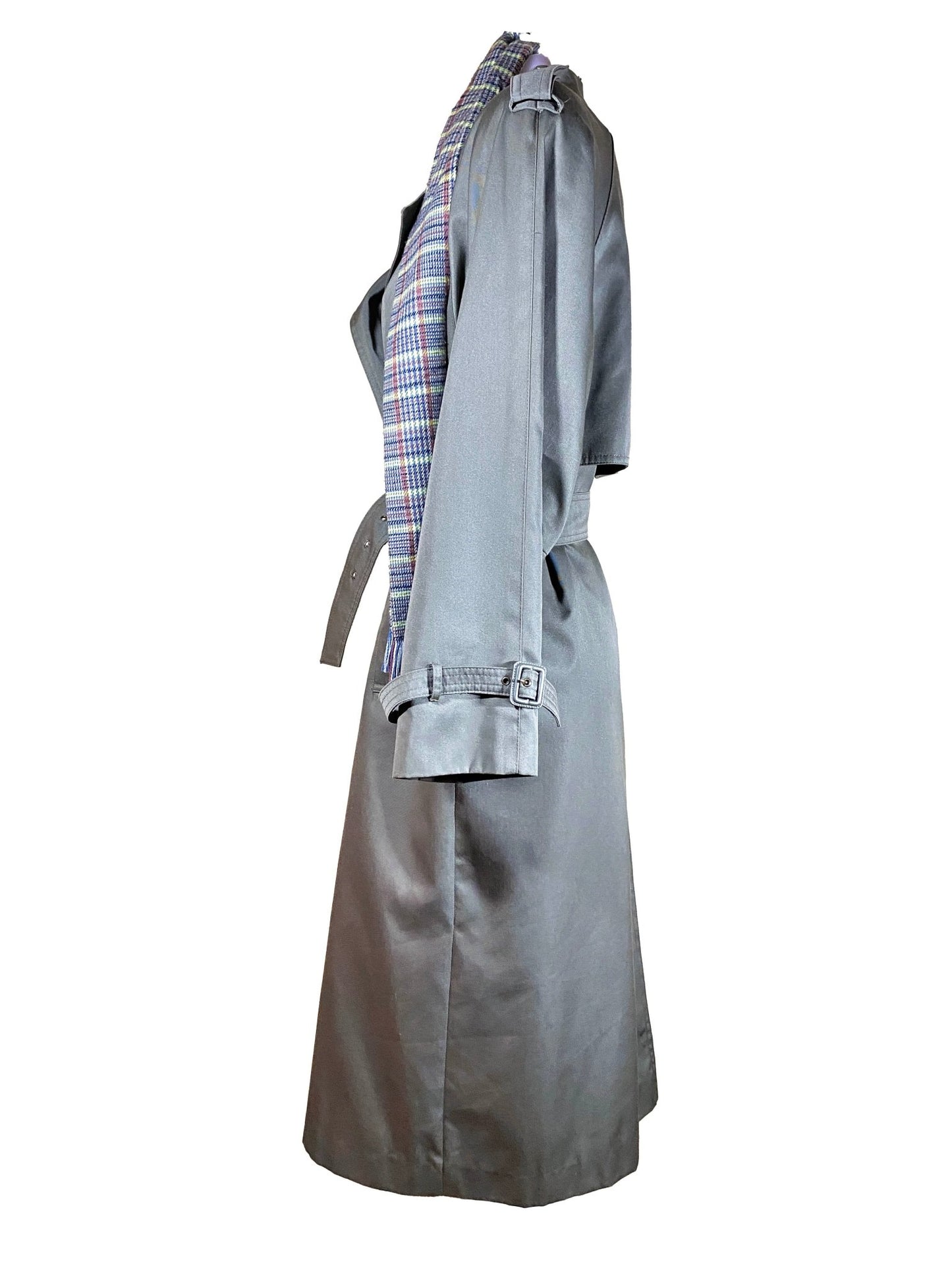 Trench - coat vintage Vert kaki Femme L - Trésor