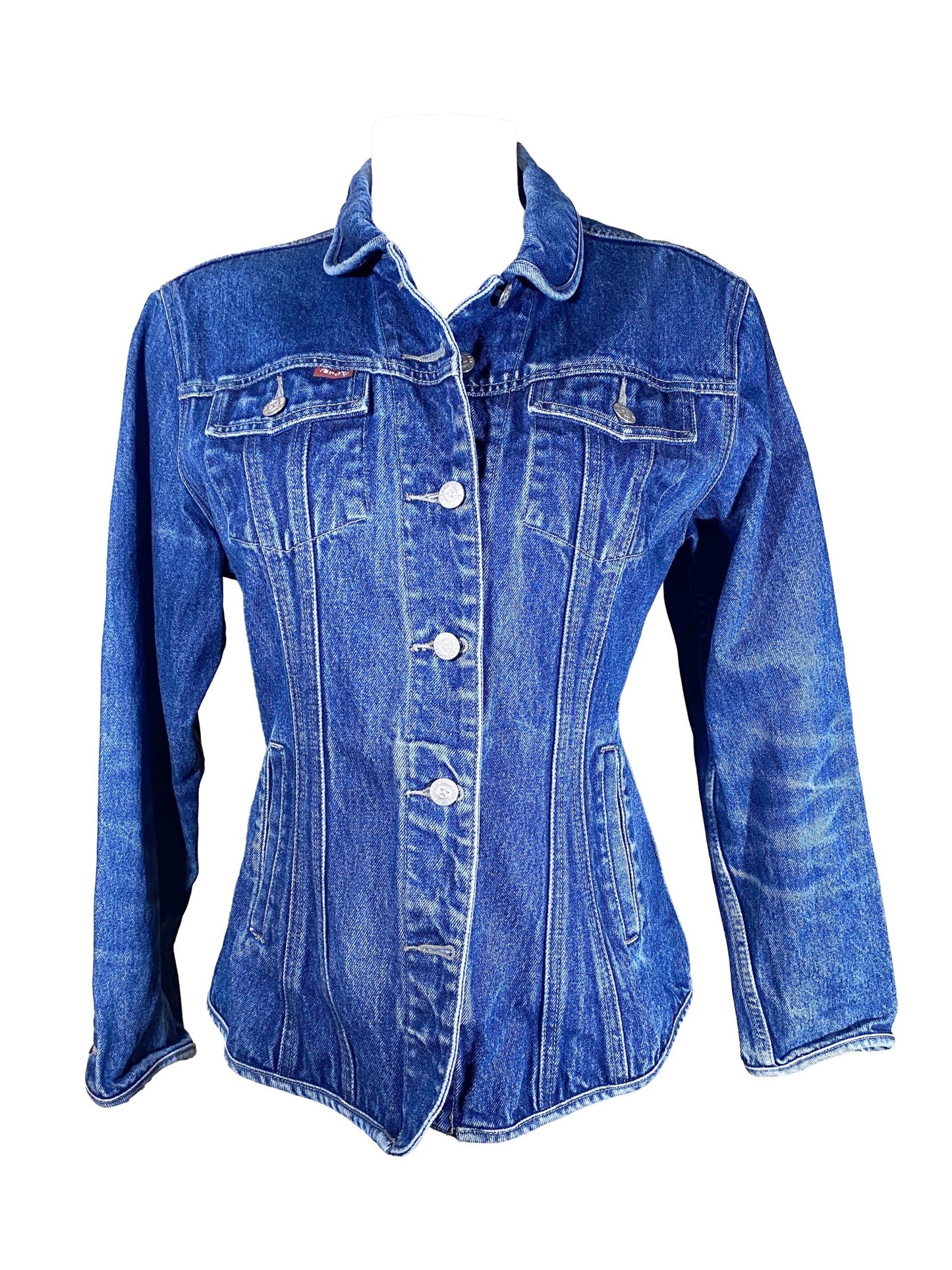 Veste en jean cintrée Ici et maintenant Bleu Femme L - Trésor