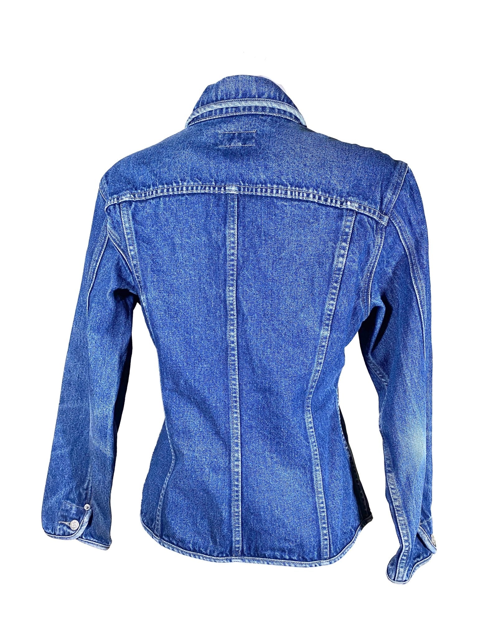 Veste en jean cintrée Ici et maintenant Bleu Femme L - Trésor