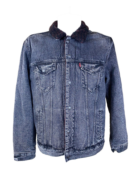 Veste en jean Levi's sherpa grise L - Trésor