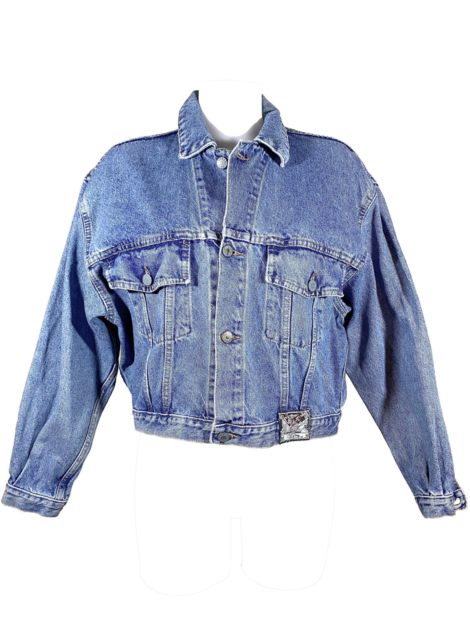 Veste en jean vintage Ober Bleue Femme M - Trésor - mode circulaire