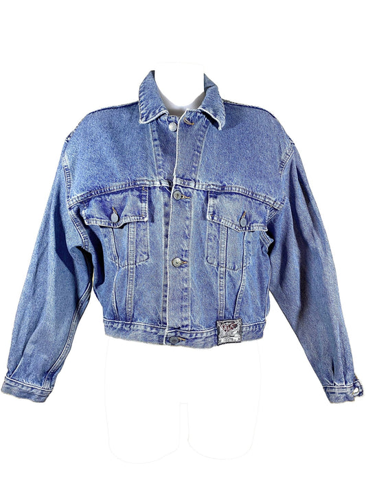 Veste en jean vintage Ober Bleue Femme M - Trésor - mode circulaire